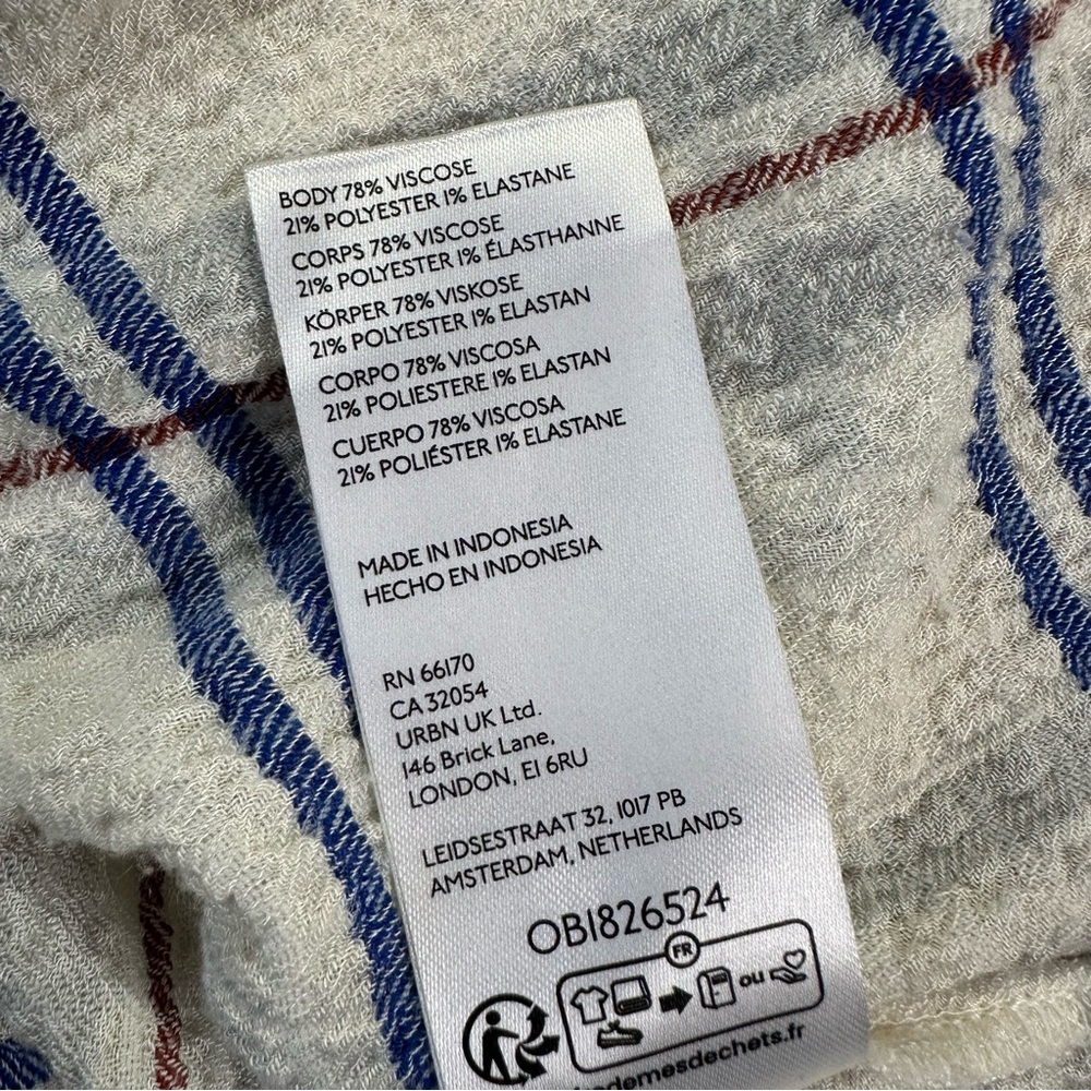 Anthropology Pilcro Relaxed Plaid Buttondown Shirt Size Large - Picture 9 of 13
